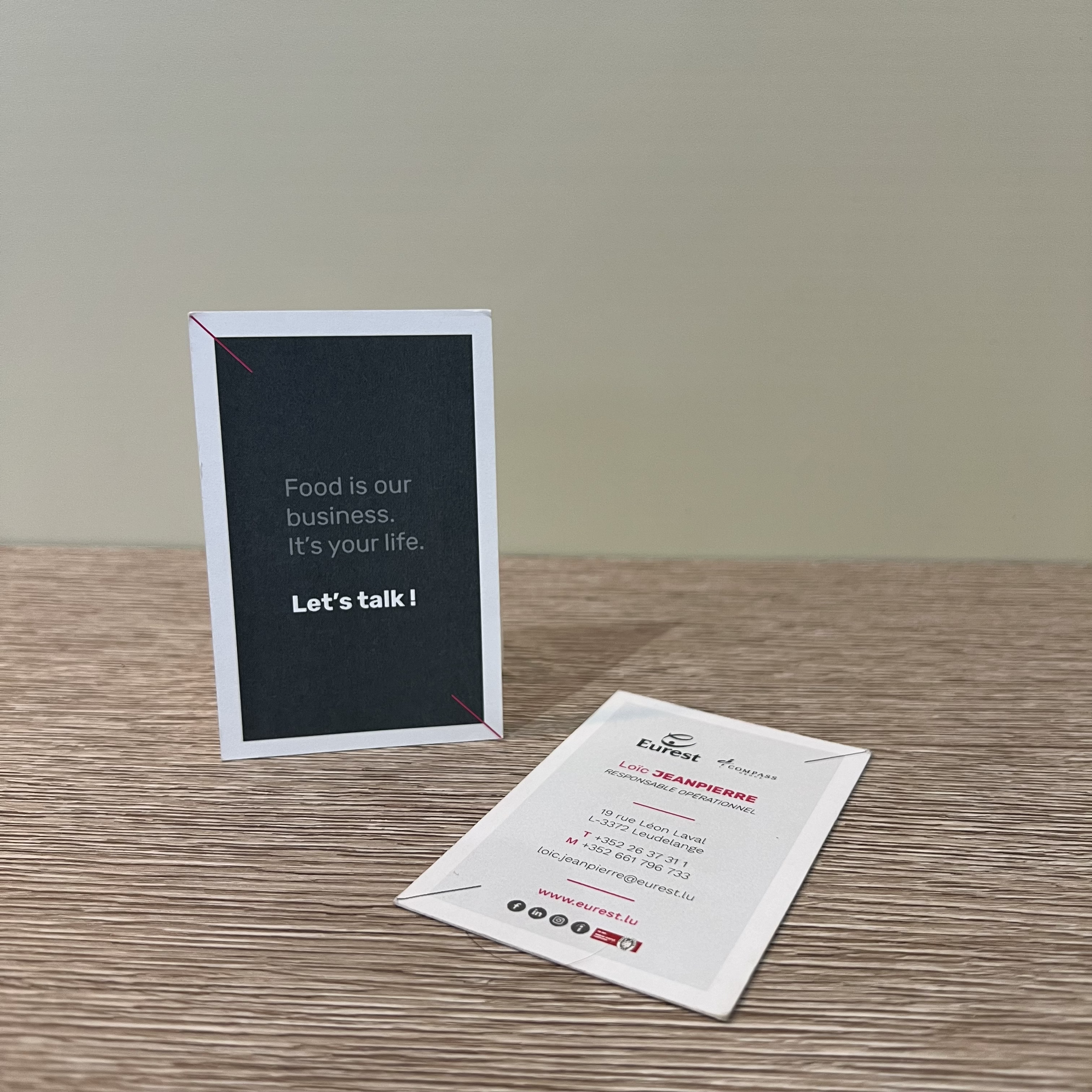 Cartes de Visite Eurest